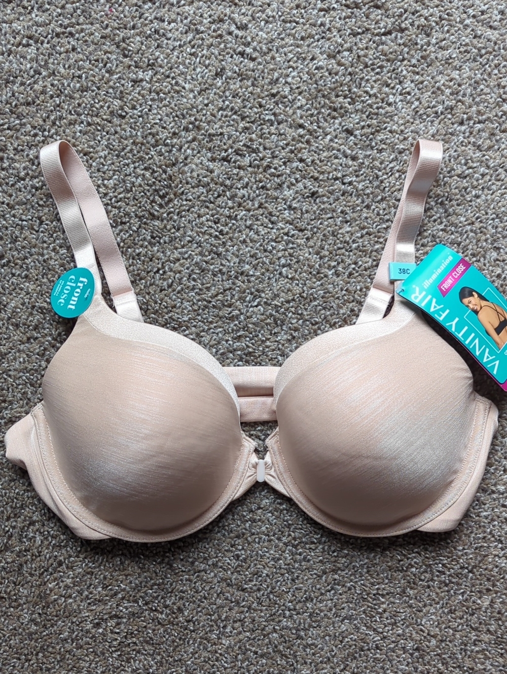 Vanity Fair Beige Illuminations Front Close Bra NWT